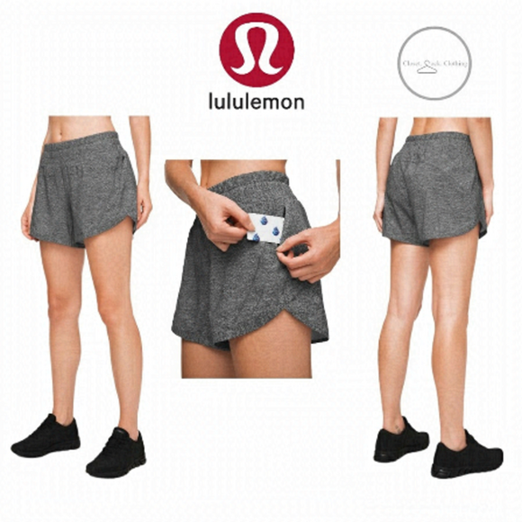 Lululemon Track That Short *5" Heather Lux Multi Black Size 4 - Picture 1 of 9